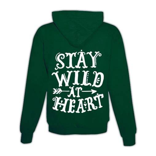 Schwesternuhr Hoodie mit Zipper Stay wild at heart Unisex von Schwesternuhr