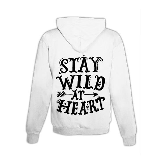 Schwesternuhr Hoodie mit Zipper Stay wild at heart Unisex von Schwesternuhr