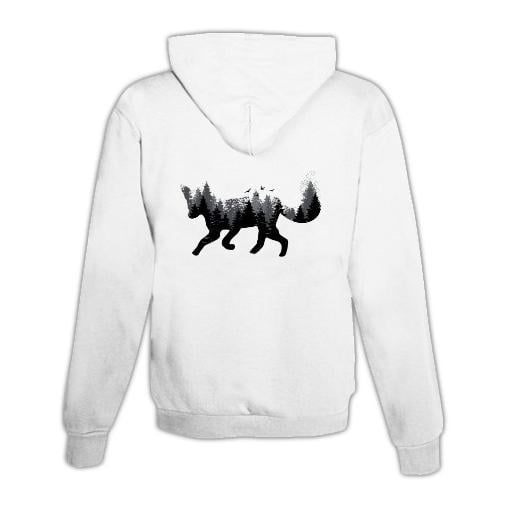 Schwesternuhr Hoodie mit Zipper Wald Fuchs Unisex von Schwesternuhr