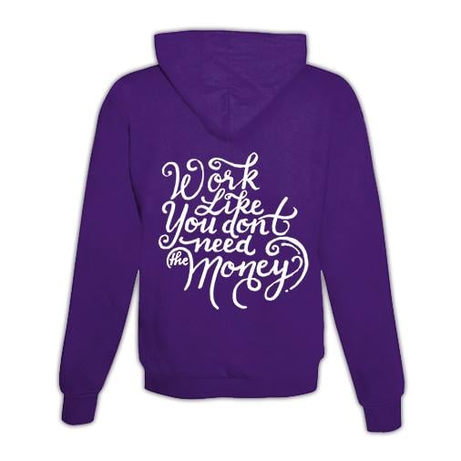 Schwesternuhr Hoodie mit Zipper Work like you don't need money Unisex von Schwesternuhr