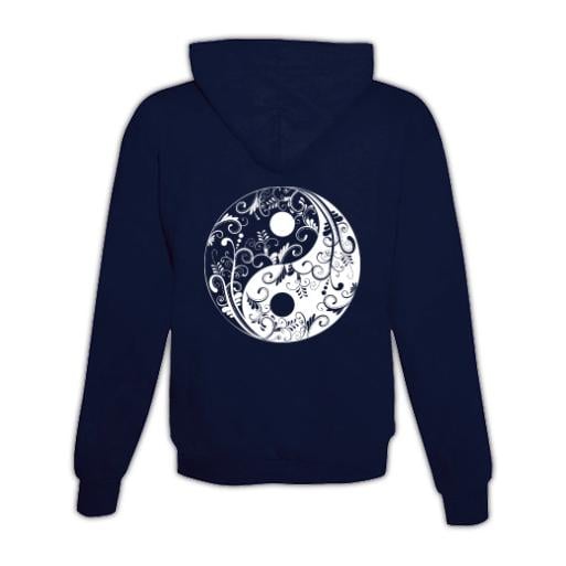 Schwesternuhr Hoodie mit Zipper Yin Yang Unisex von Schwesternuhr