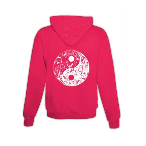 Schwesternuhr Hoodie mit Zipper Yin Yang Unisex von Schwesternuhr