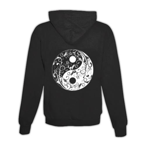 Schwesternuhr Hoodie mit Zipper Yin Yang Unisex von Schwesternuhr