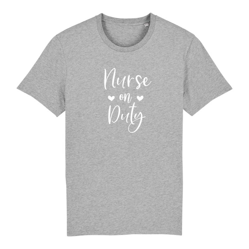 Schwesternuhr Nurse on Duty Bio T-Shirt Unisex Grösse: 3XL, Farbe: Mid Heather Grey von Schwesternuhr