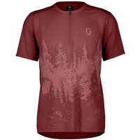 SCOTT Herren Radshirt Trail Flow Zip SS dunkelrot | S von Scott