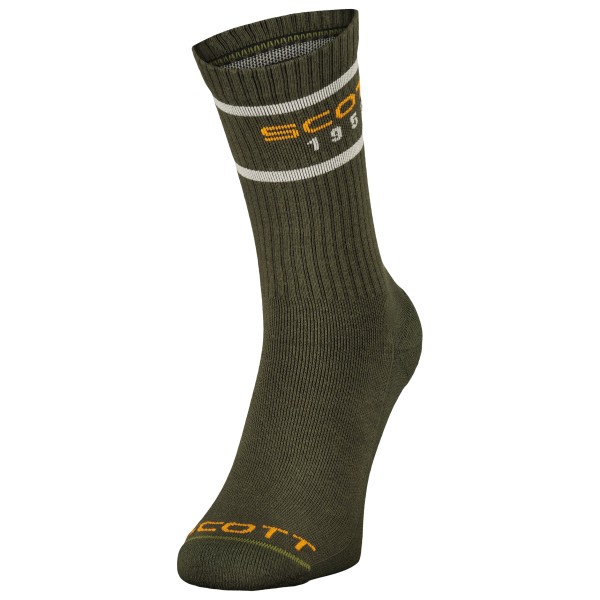 Scott - Retro Casual Crew 3-Pack - Velosocken Gr 36-38 oliv von Scott