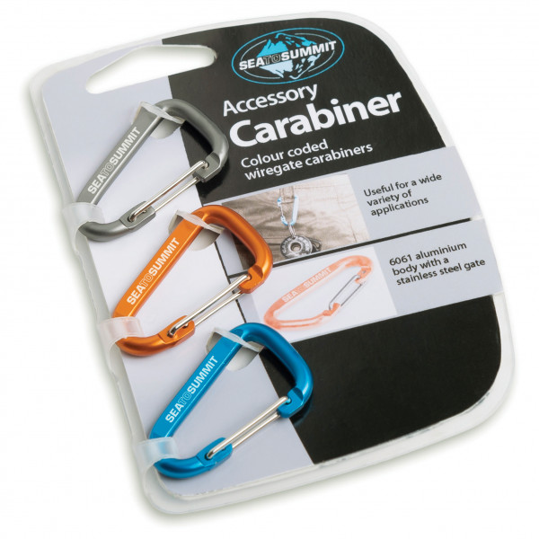 Sea to Summit - Accessory Carabiner 3Pcs - Materialkarabiner grau von Sea to Summit