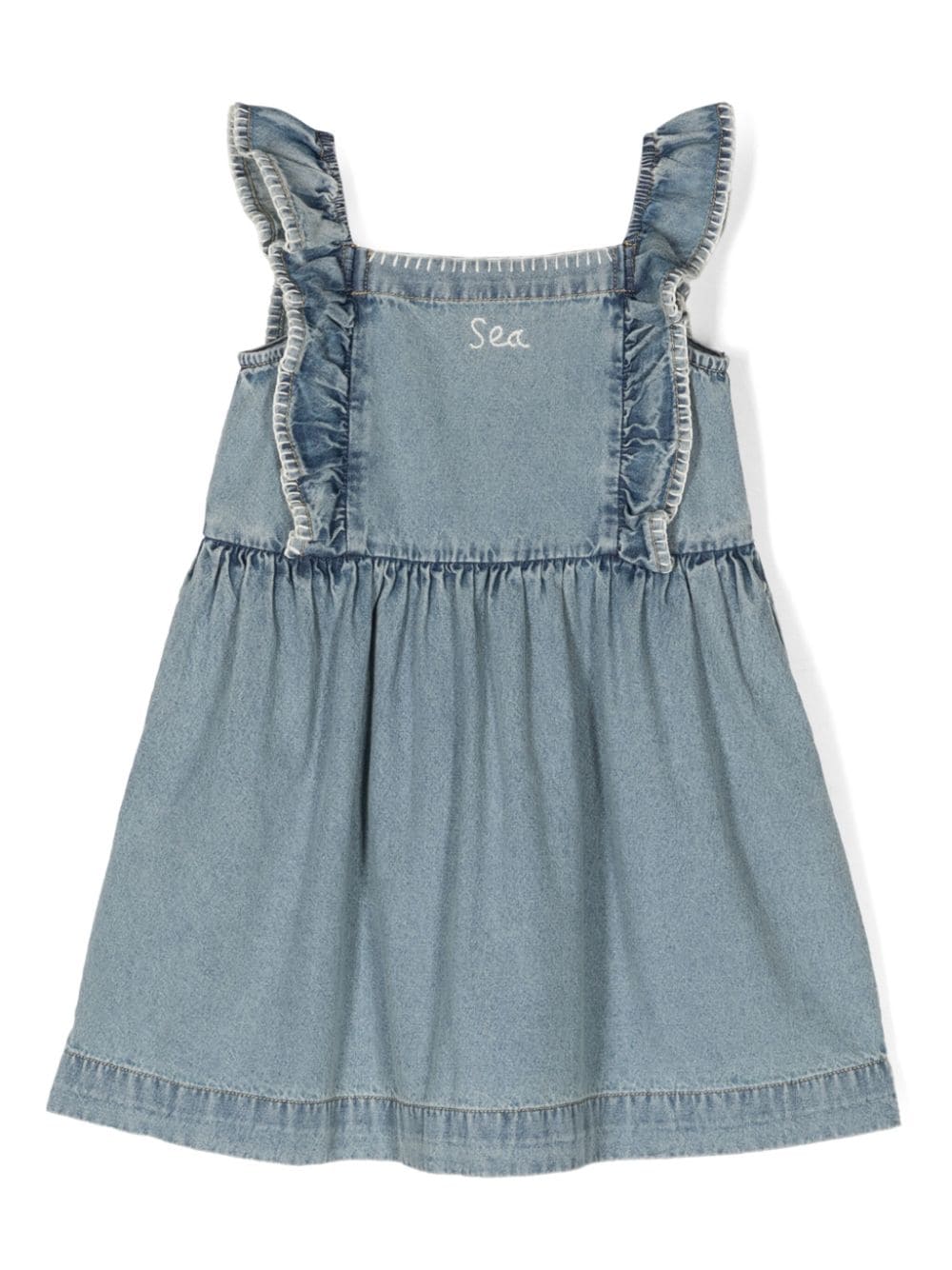 Sea Marion denim flared dress - Blue von Sea