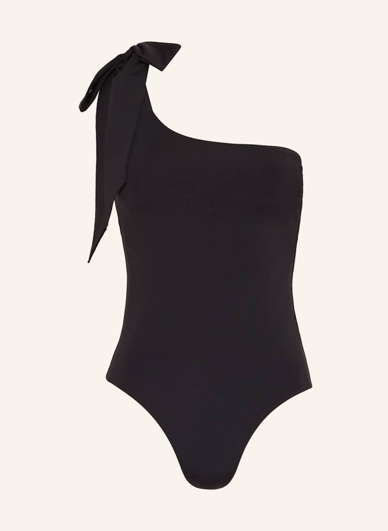 Seafolly One-Shoulder-Badeanzug Beau Bow schwarz von Seafolly