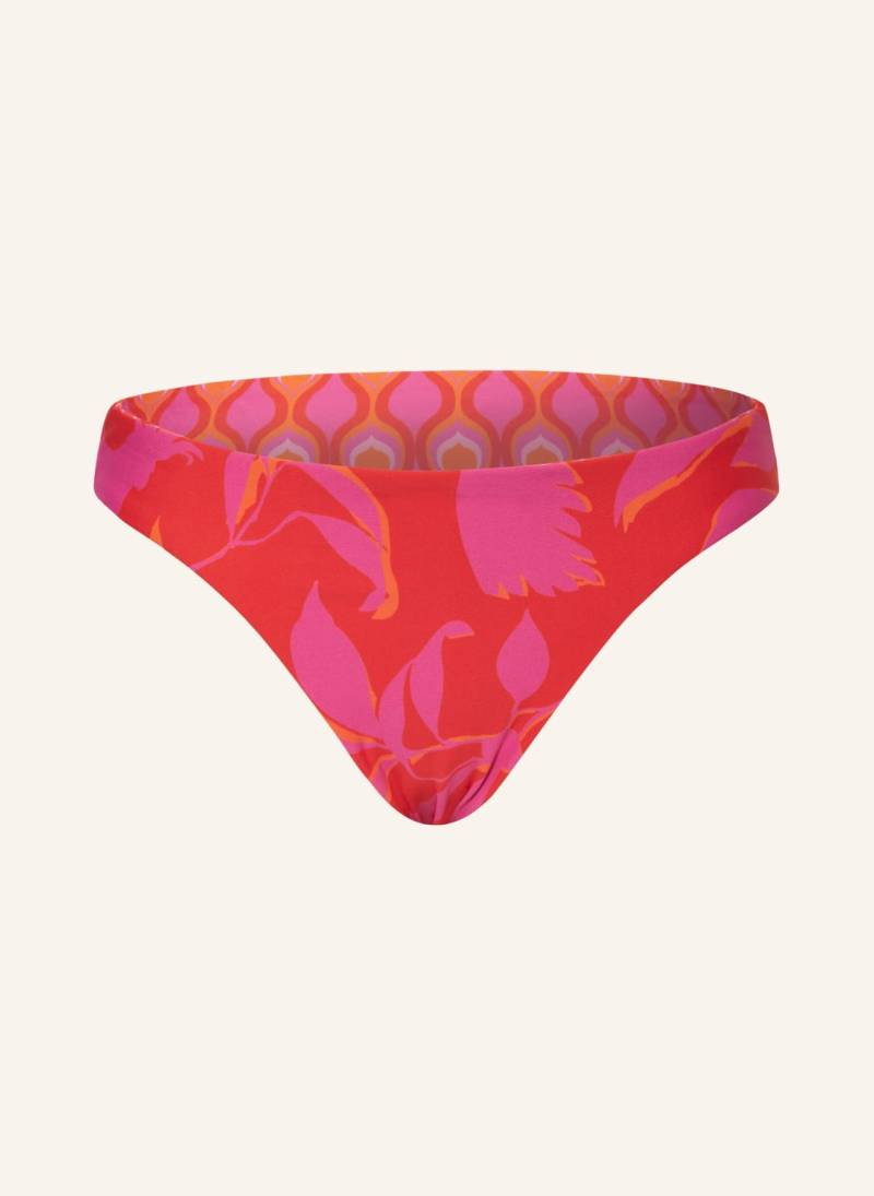Seafolly Panty-Bikini-Hose Birds Of Paradise Zum Wenden pink von Seafolly