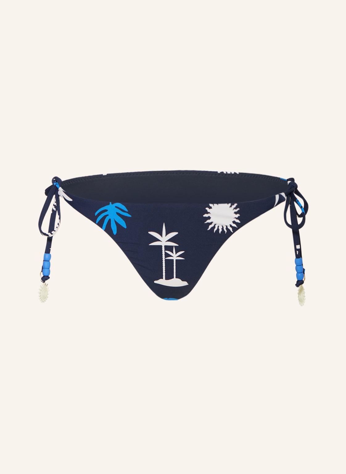 Seafolly Triangel-Bikini-Hose La Palma Mit Schmuckperlen blau von Seafolly