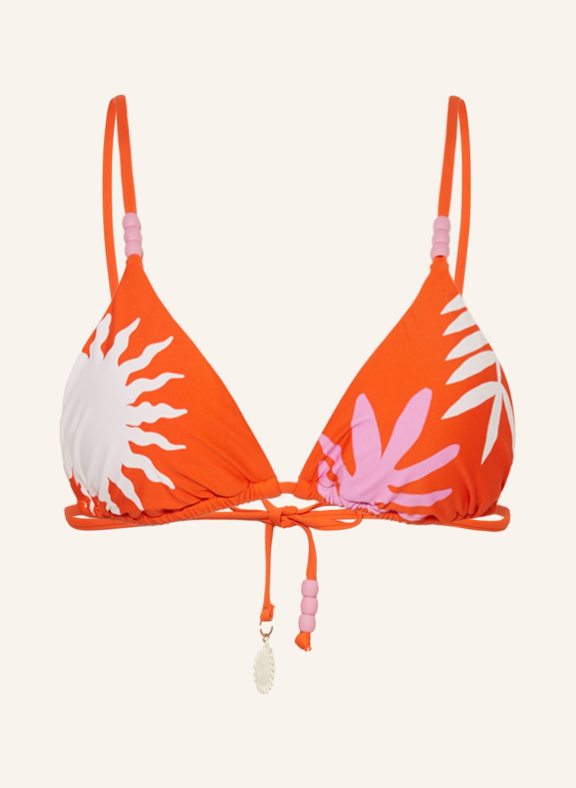 Seafolly Triangel-Bikini-Top La Palma Mit Schmuckperlen orange von Seafolly