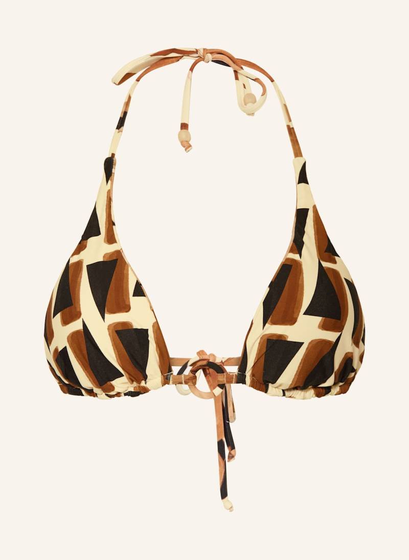 Seafolly Triangel-Bikini-Top Secret Garden Zum Wenden schwarz von Seafolly