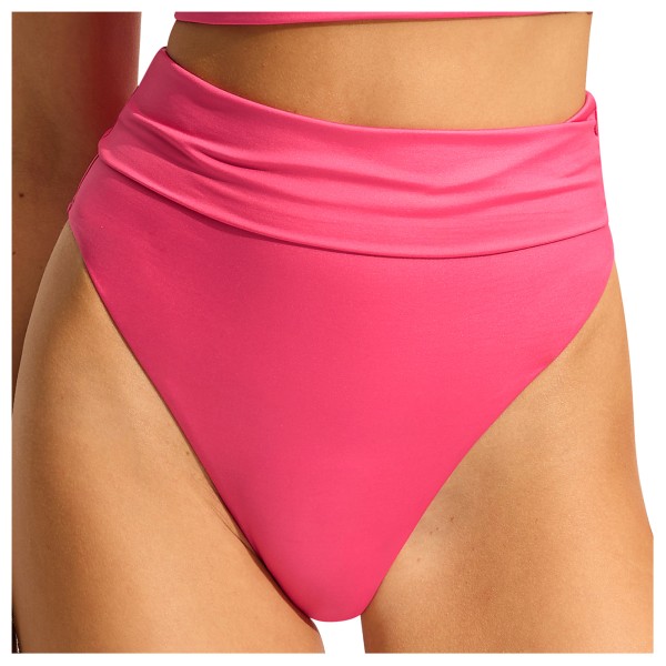 Seafolly - Women's Soleil Roll Top High Rise Pant - Bikini-Bottom Gr 38 rosa von Seafolly