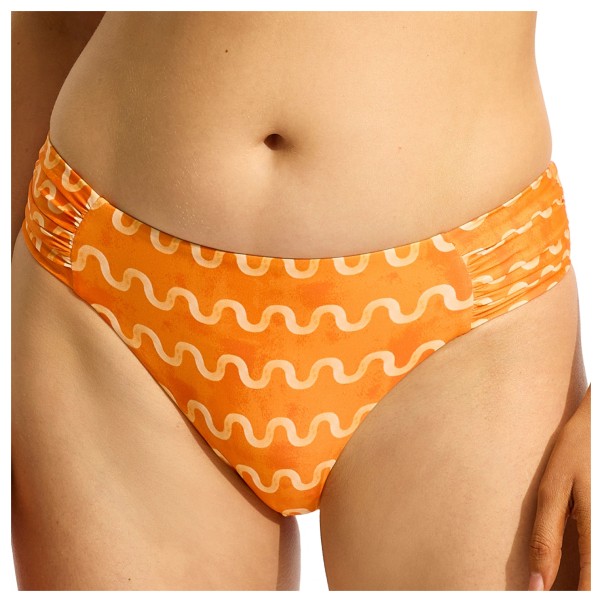 Seafolly - Women's Soundwave Ruched Side Retro Pant - Bikini-Bottom Gr 32;34;36;38 blau von Seafolly