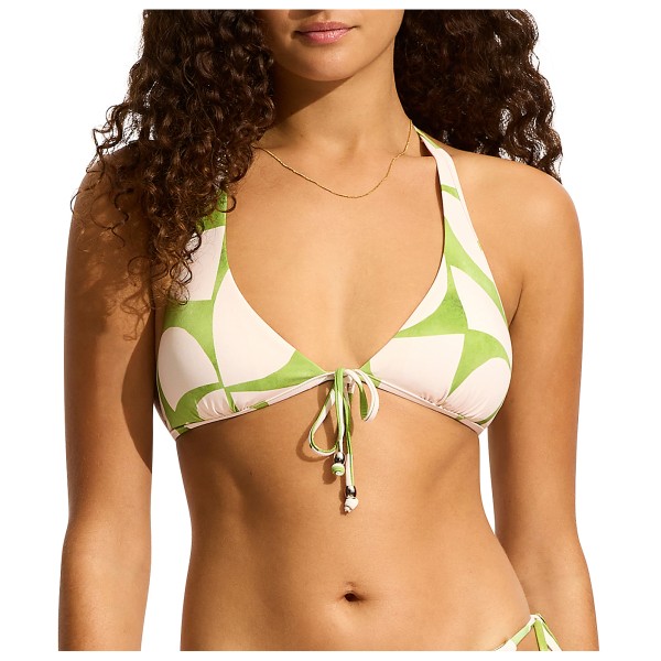 Seafolly - Women's Sunray Long Line Halter Bra - Bikini-Top Gr 8 orange von Seafolly
