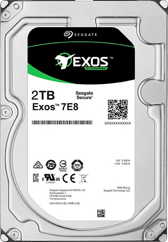 Seagate HDD-Festplatte »Exos 7E8 2TB SATA 512N«, 3,5 Zoll, Anschluss SATA von Seagate