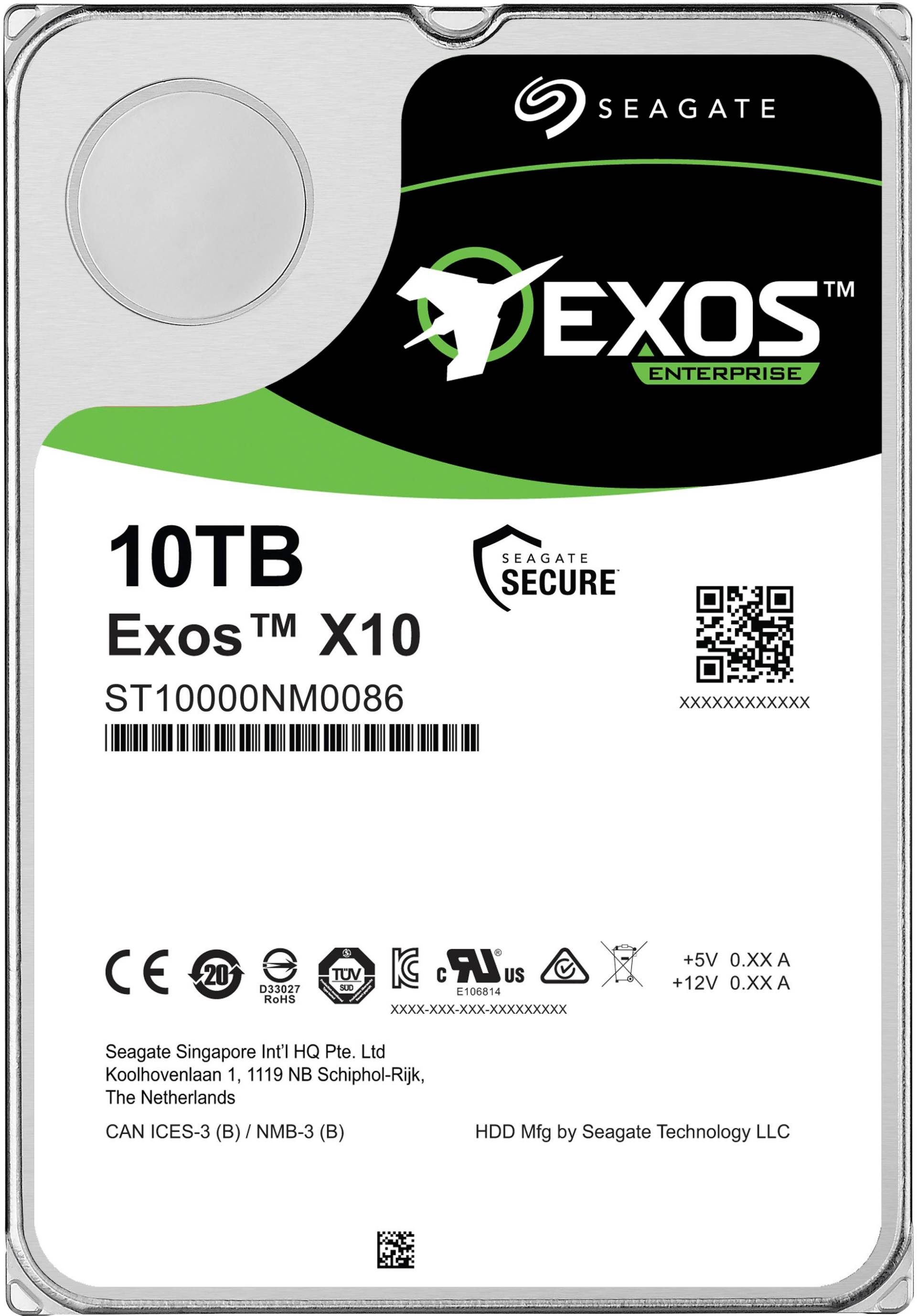 Seagate HDD-Server-Festplatte »Exos X10 10TB SATA 4Kn«, Anschluss SATA von Seagate