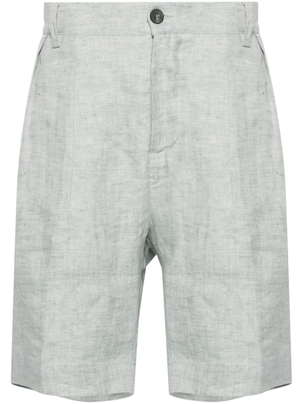 Sease herringbone linen bermuda shorts - Green von Sease