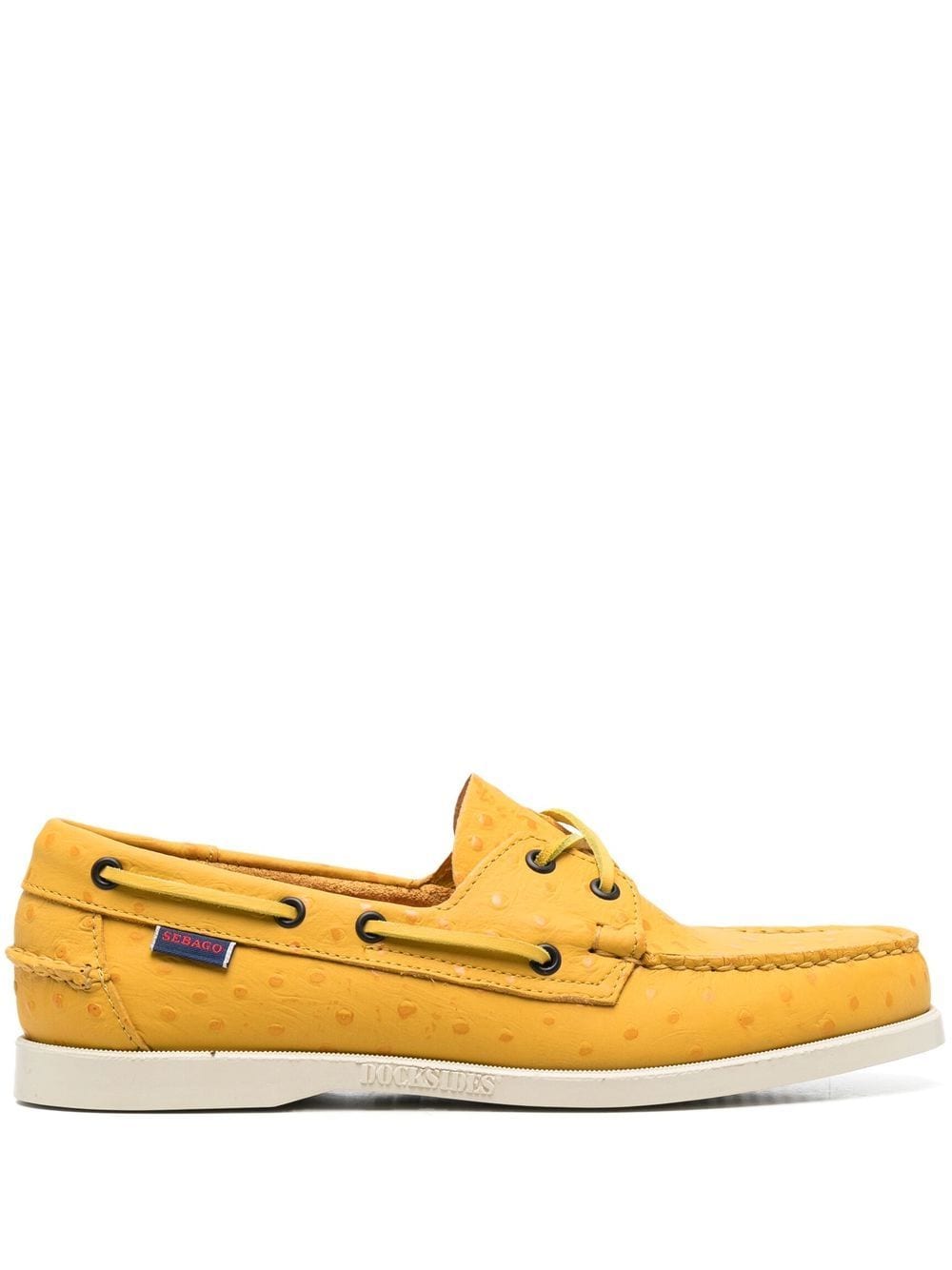 Sebago polka-dot leather boat shoesS - Yellow von Sebago