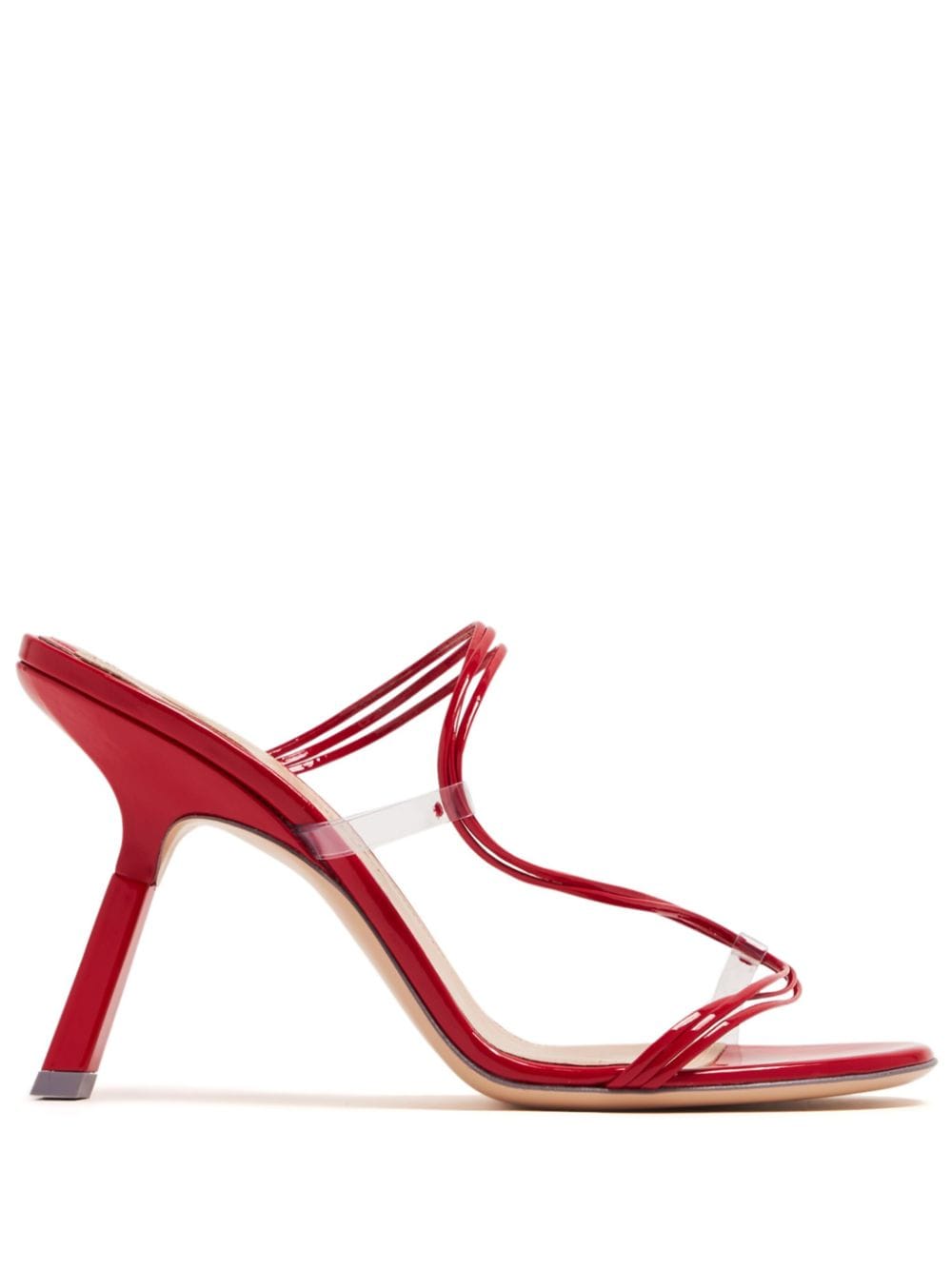 Sebastian Milano Trinity 95mm leather mules - Red von Sebastian Milano