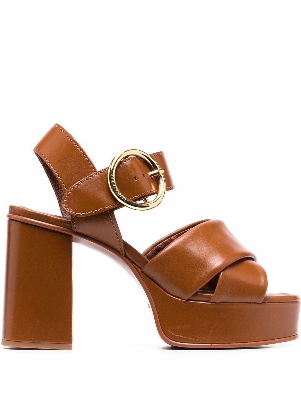 See by Chloé 105mm Lyna leather sandals - Brown von See by Chloé
