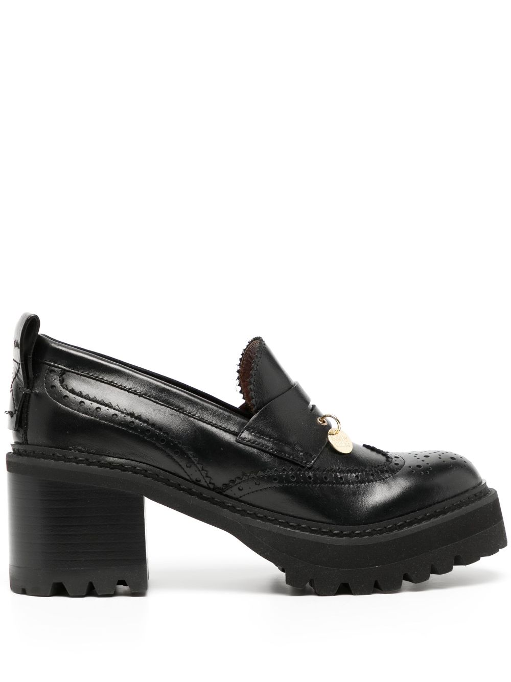 See by Chloé Aryel 70mm logo-charm loafers - Black von See by Chloé