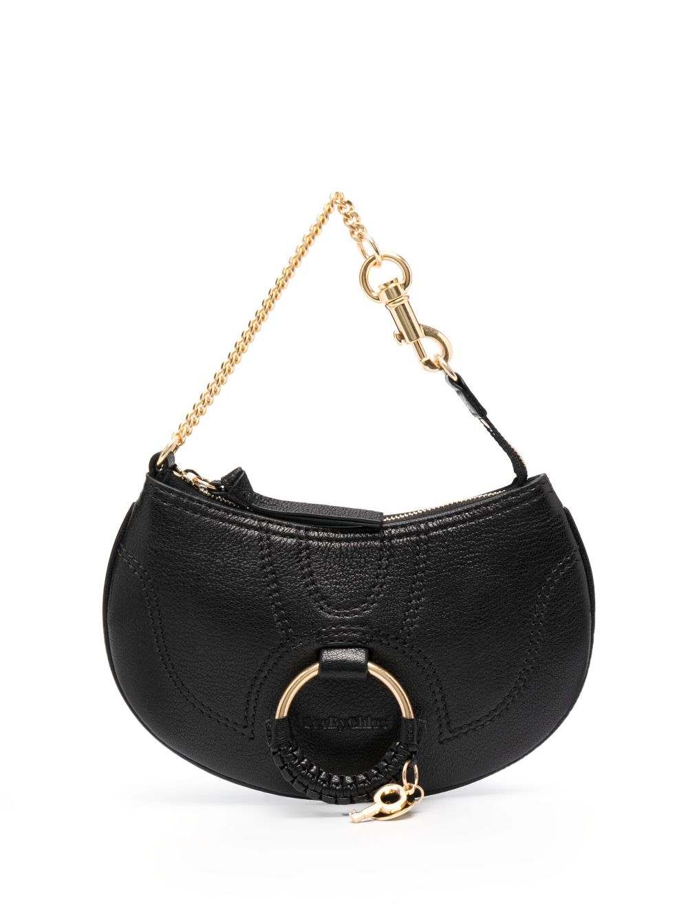 See by Chloé Hana embossed-logo leather bag - Black von See by Chloé