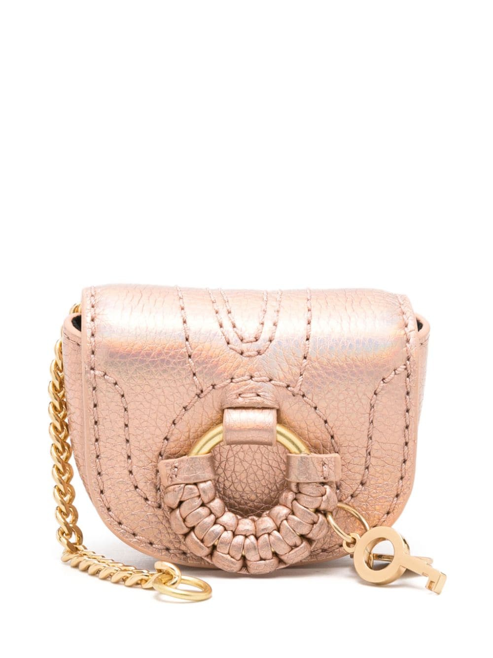 See by Chloé Hana leather keyring - Pink von See by Chloé