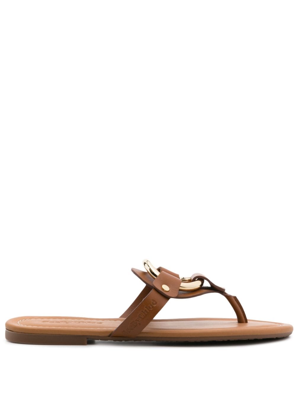 See by Chloé Hana ring-detail leather slides - Brown von See by Chloé