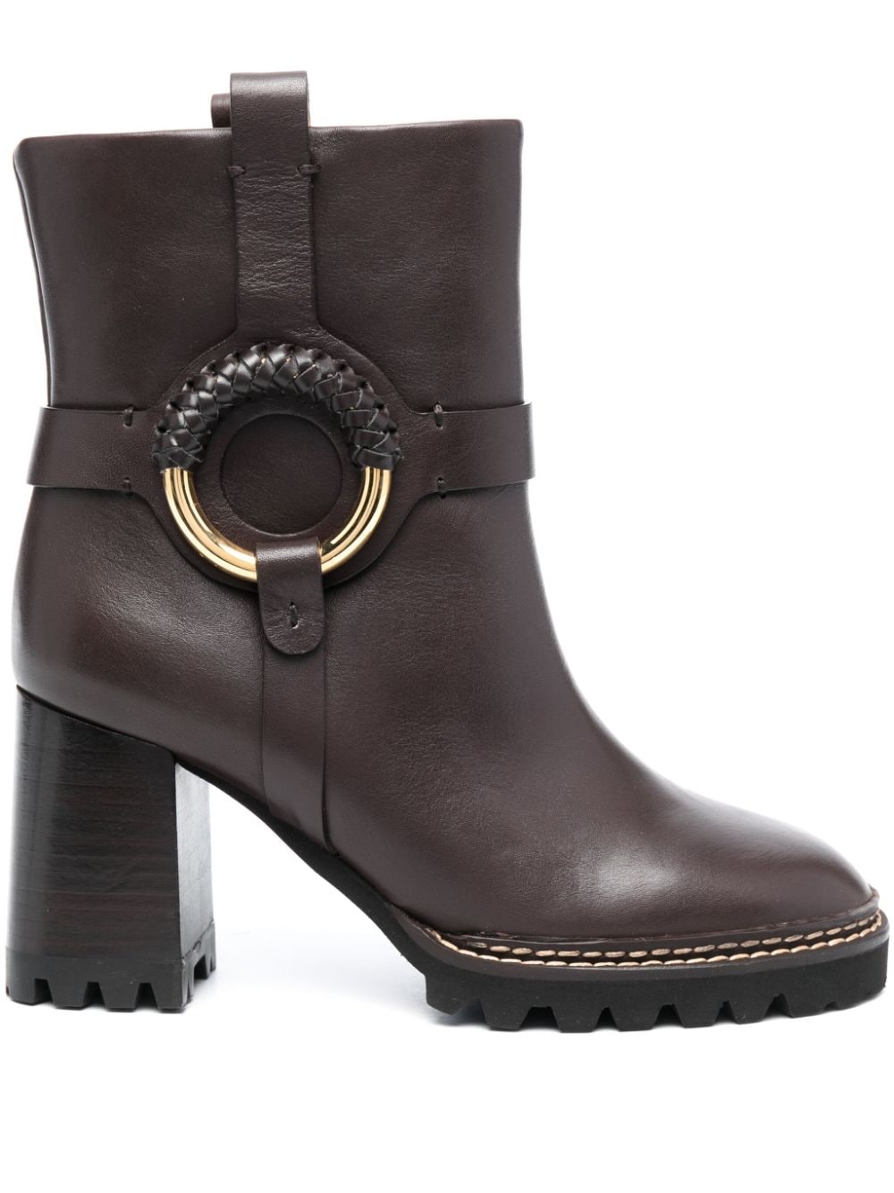 See by Chloé Hanna 80mm platform ankle boots - Brown von See by Chloé