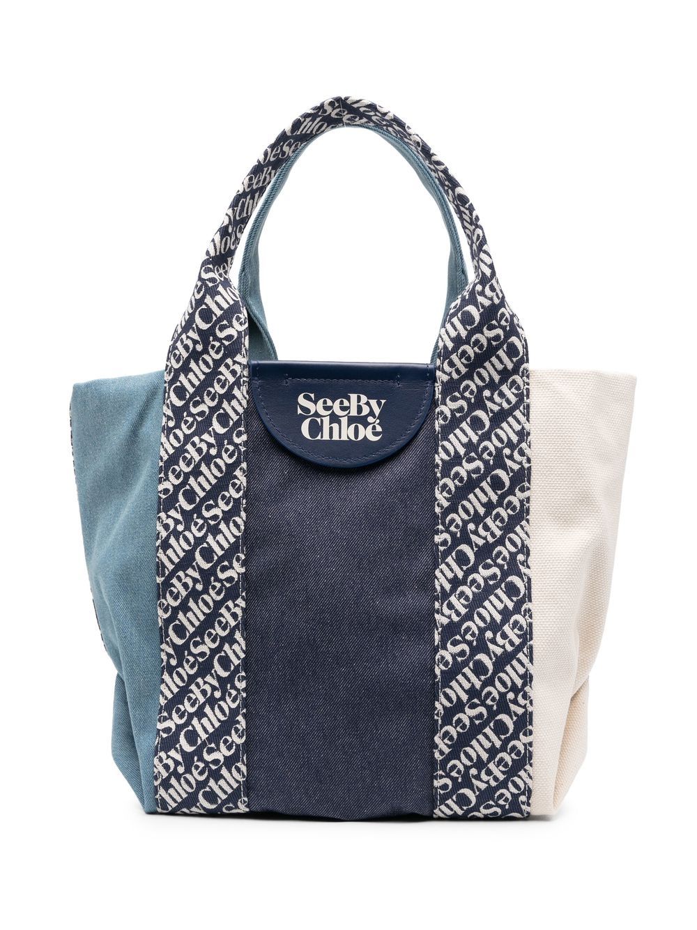 See by Chloé Laetizia logo-print tote bag - Blue von See by Chloé