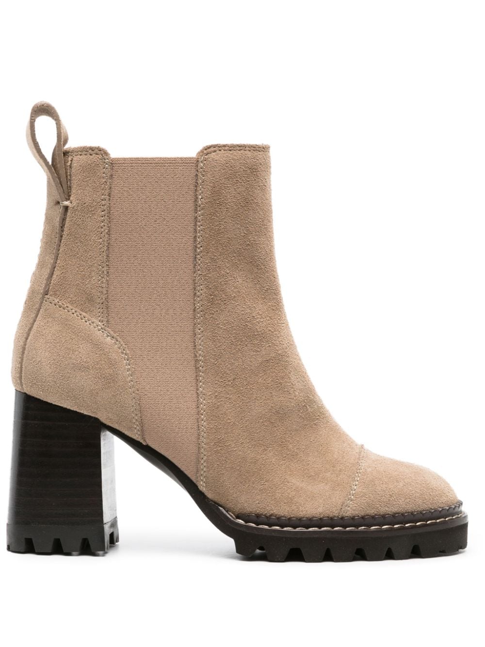 See by Chloé Mallory 125 mm suede boots - Neutrals von See by Chloé
