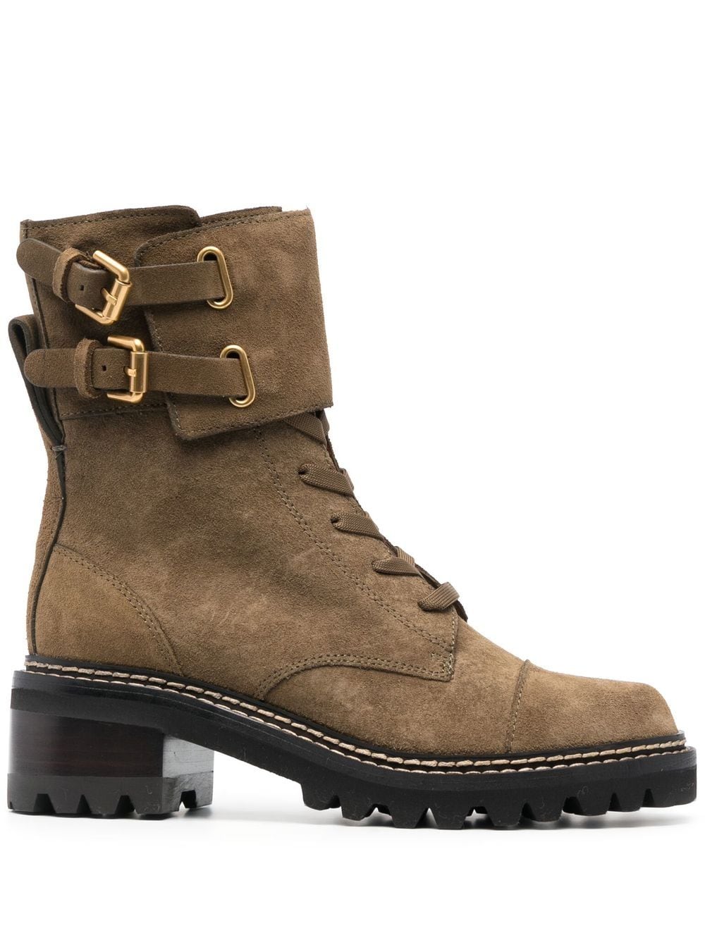 See by Chloé Mallory biker boots - Green von See by Chloé