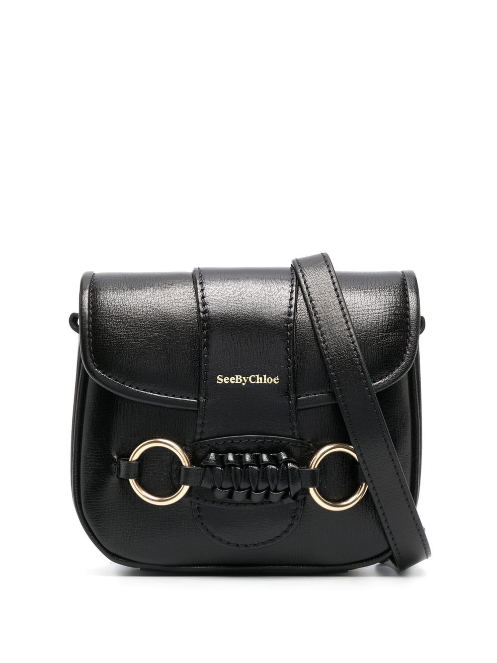 See by Chloé Saddie leather crossbody bag - Black von See by Chloé