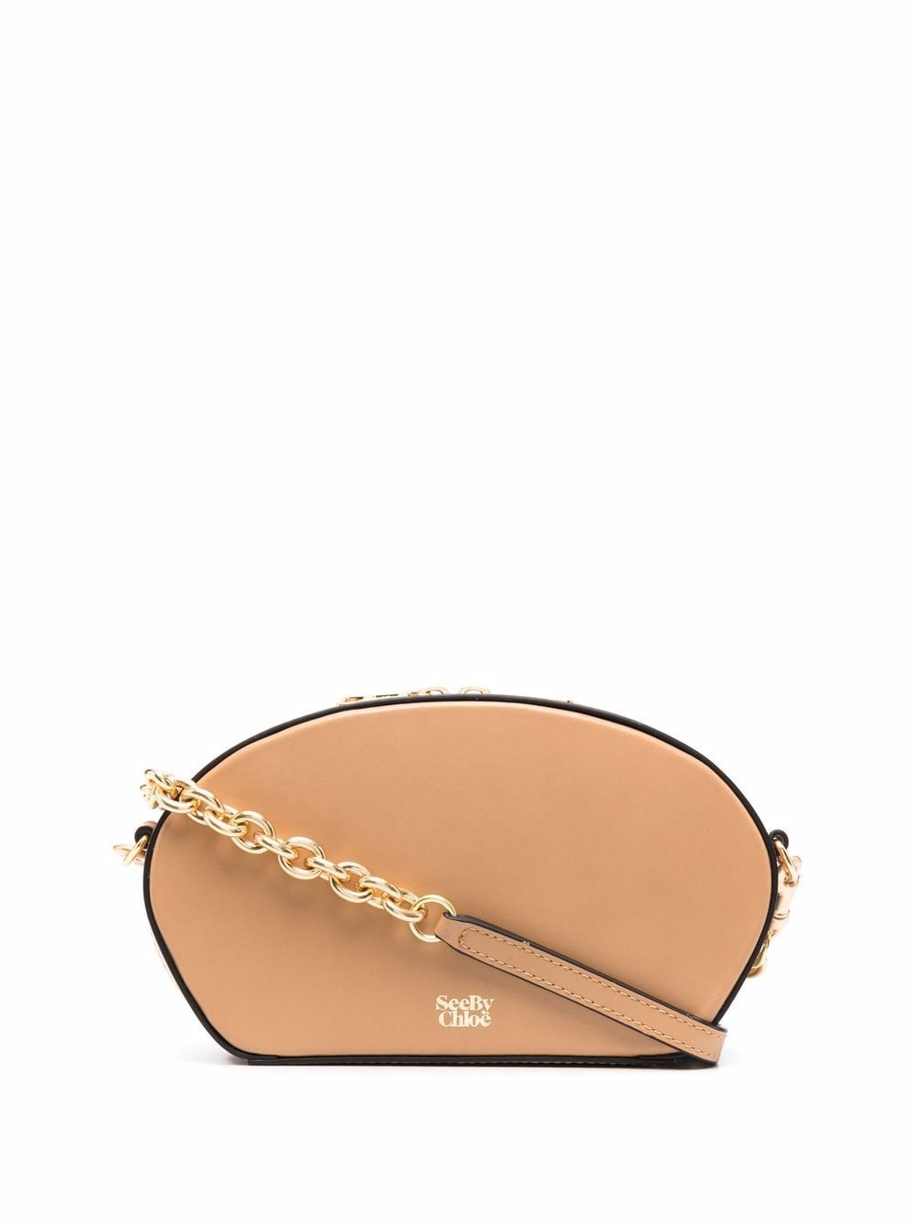 See by Chloé Shell leather crossbody bag - Neutrals von See by Chloé