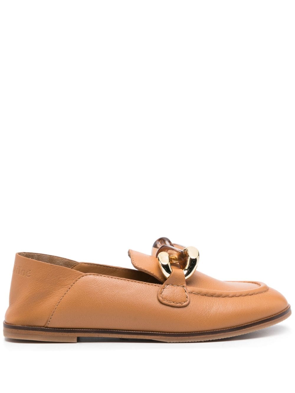 See by Chloé chain-link leather loafers - Brown von See by Chloé