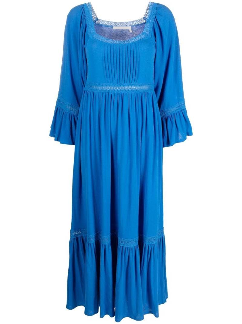 See by Chloé embroidered cotton midi dress - Blue von See by Chloé