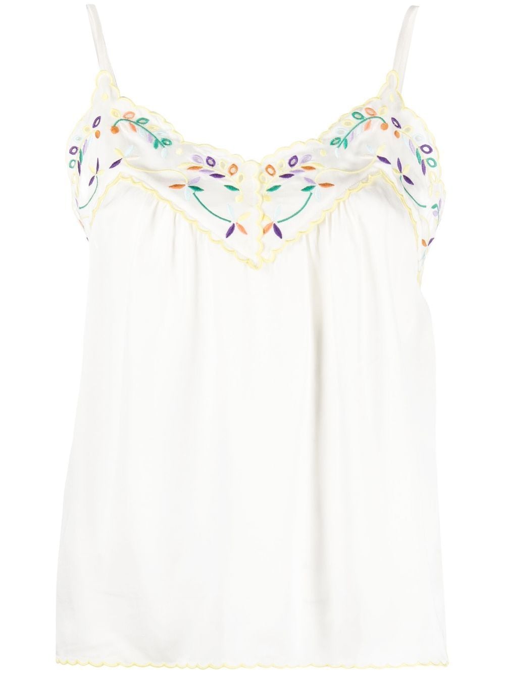See by Chloé embroidered slip top - White von See by Chloé