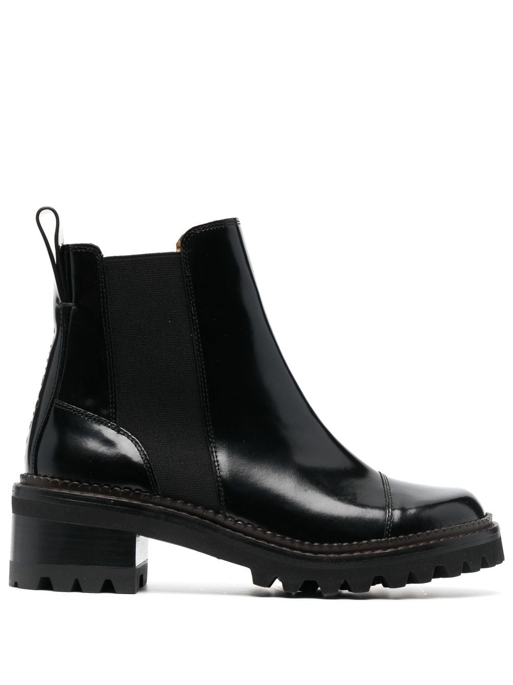 See by Chloé leather ankle boots - Black von See by Chloé