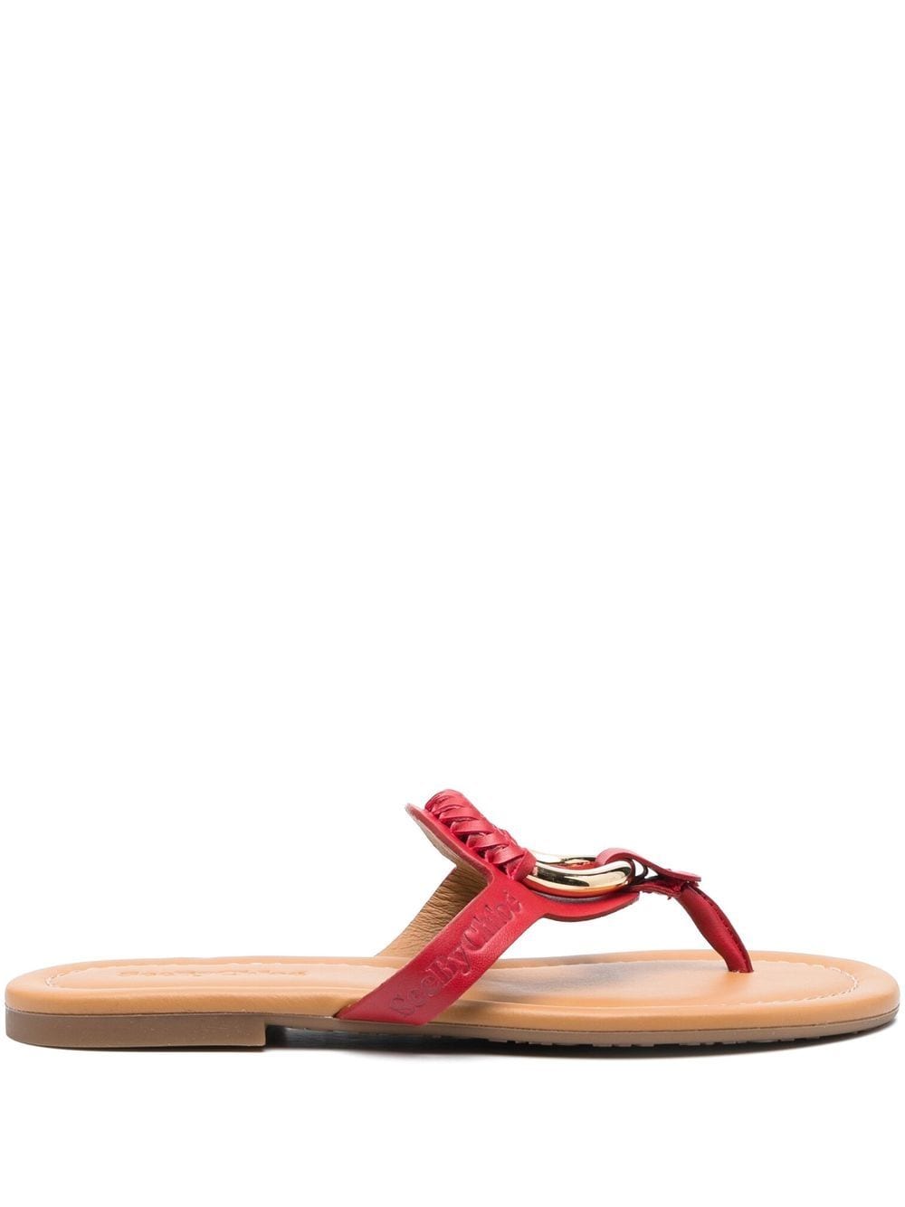 See by Chloé leather thong sandals - Red von See by Chloé
