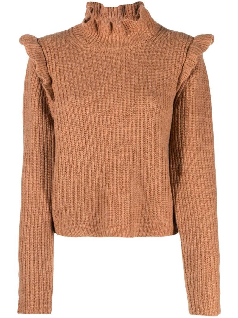 See by Chloé long-sleeve knitted top - Brown von See by Chloé