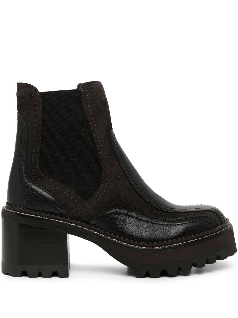 See by Chloé panelled leather Chelsea boots - Black von See by Chloé
