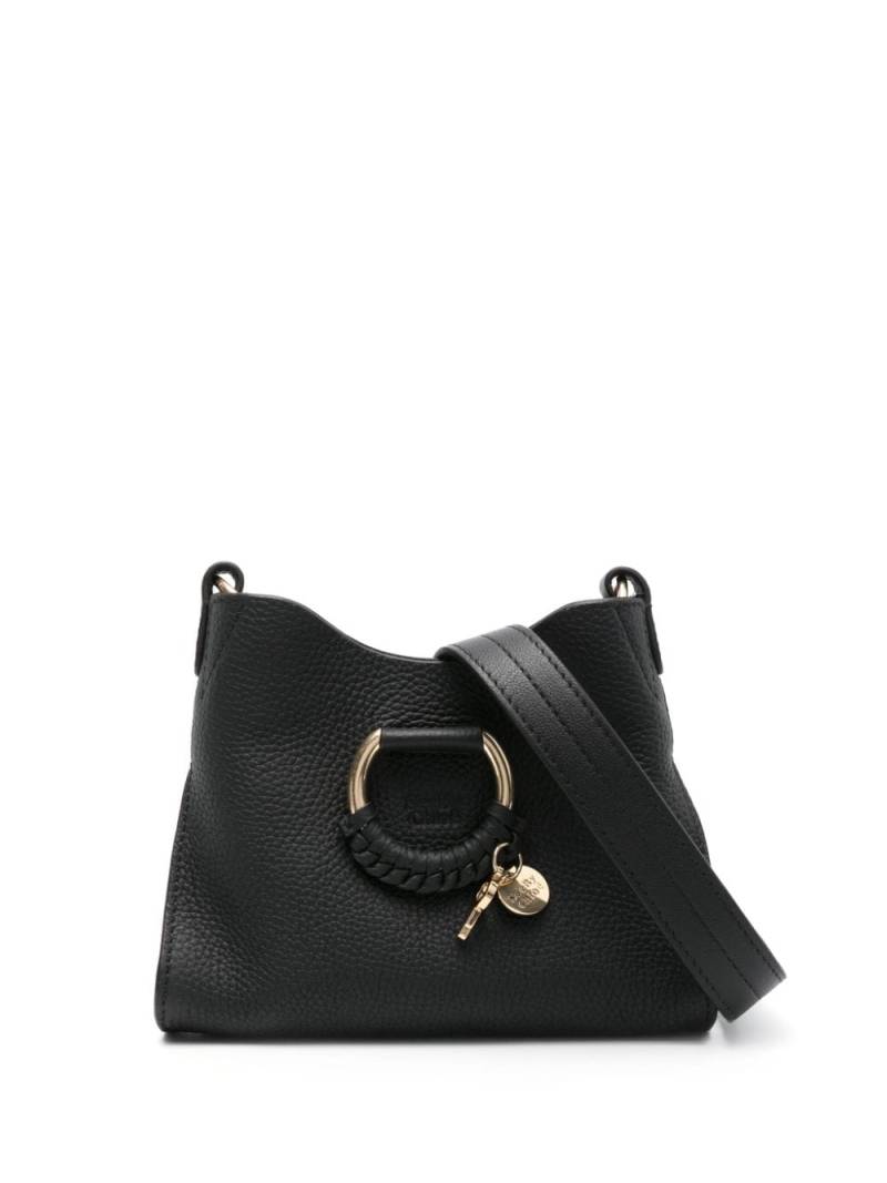 See by Chloé ring-detailed leather crossbody bag - Black von See by Chloé
