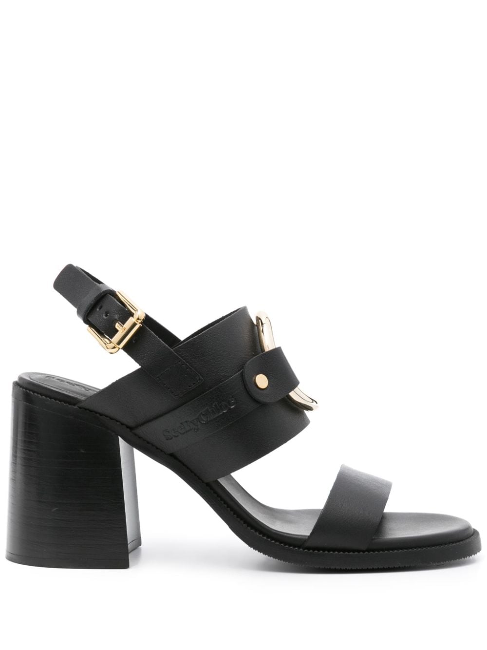 See by Chloé slingback leather sandals - Black von See by Chloé