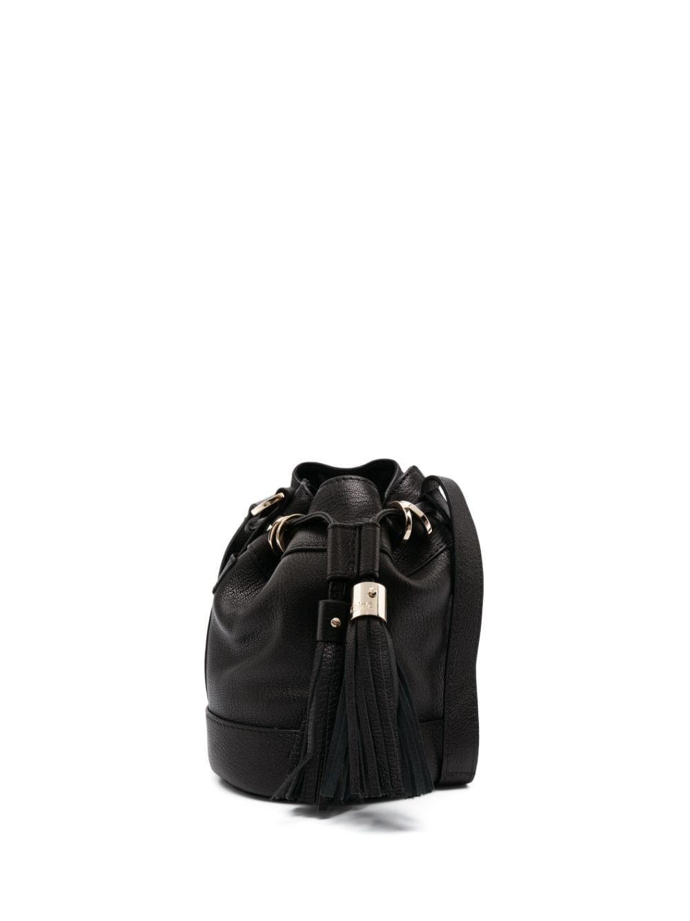 See by Chloé small Vicki leather bucket bag - Black von See by Chloé