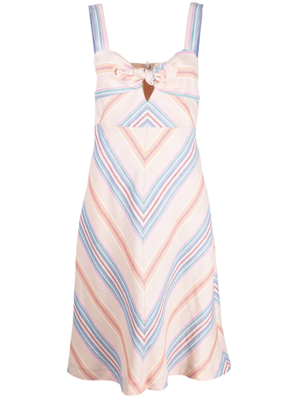 See by Chloé stripe-pattern flared dress - Pink von See by Chloé