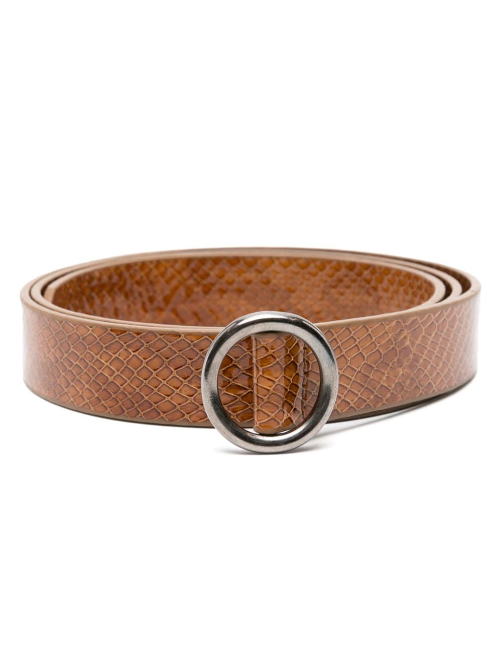 Séfr Circle snakeskin-effect belt - Brown von Séfr