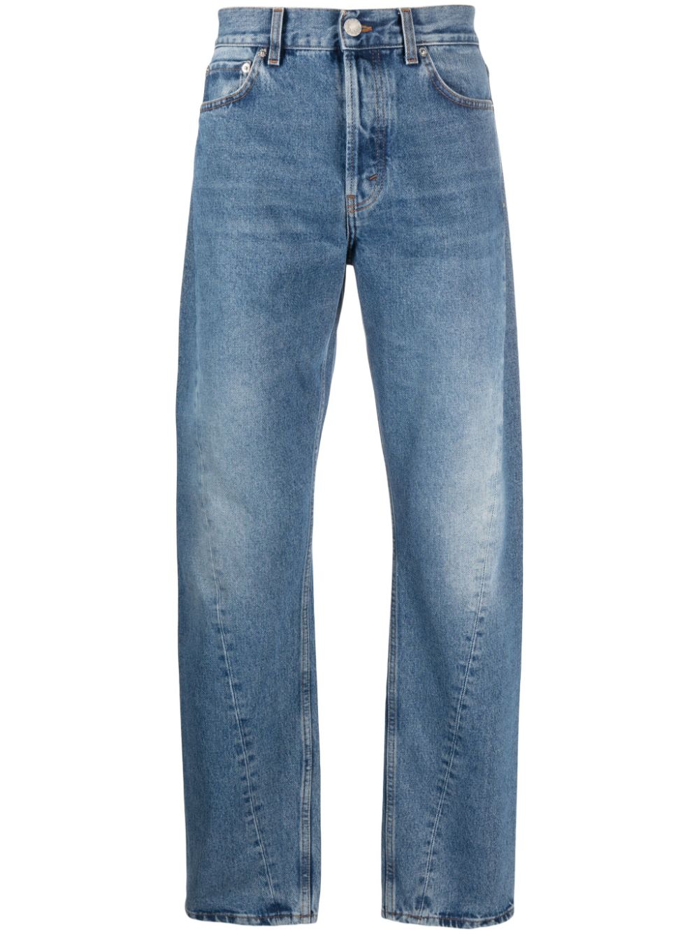 Séfr Twisted stonewashed straight-leg jeans - Blue von Séfr