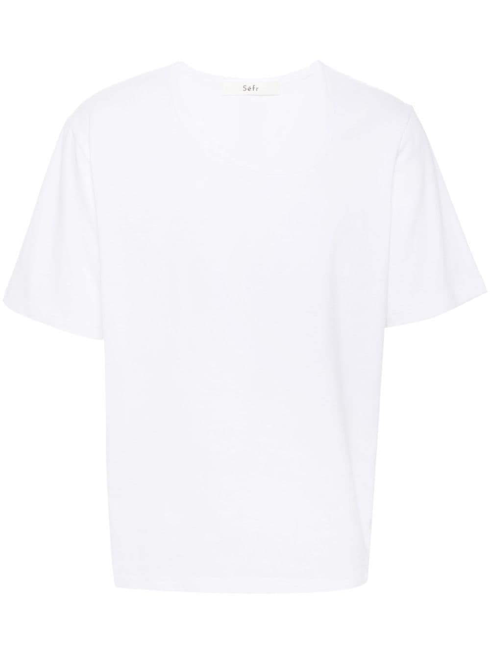 Séfr Uneven cotton T-shirt - White von Séfr